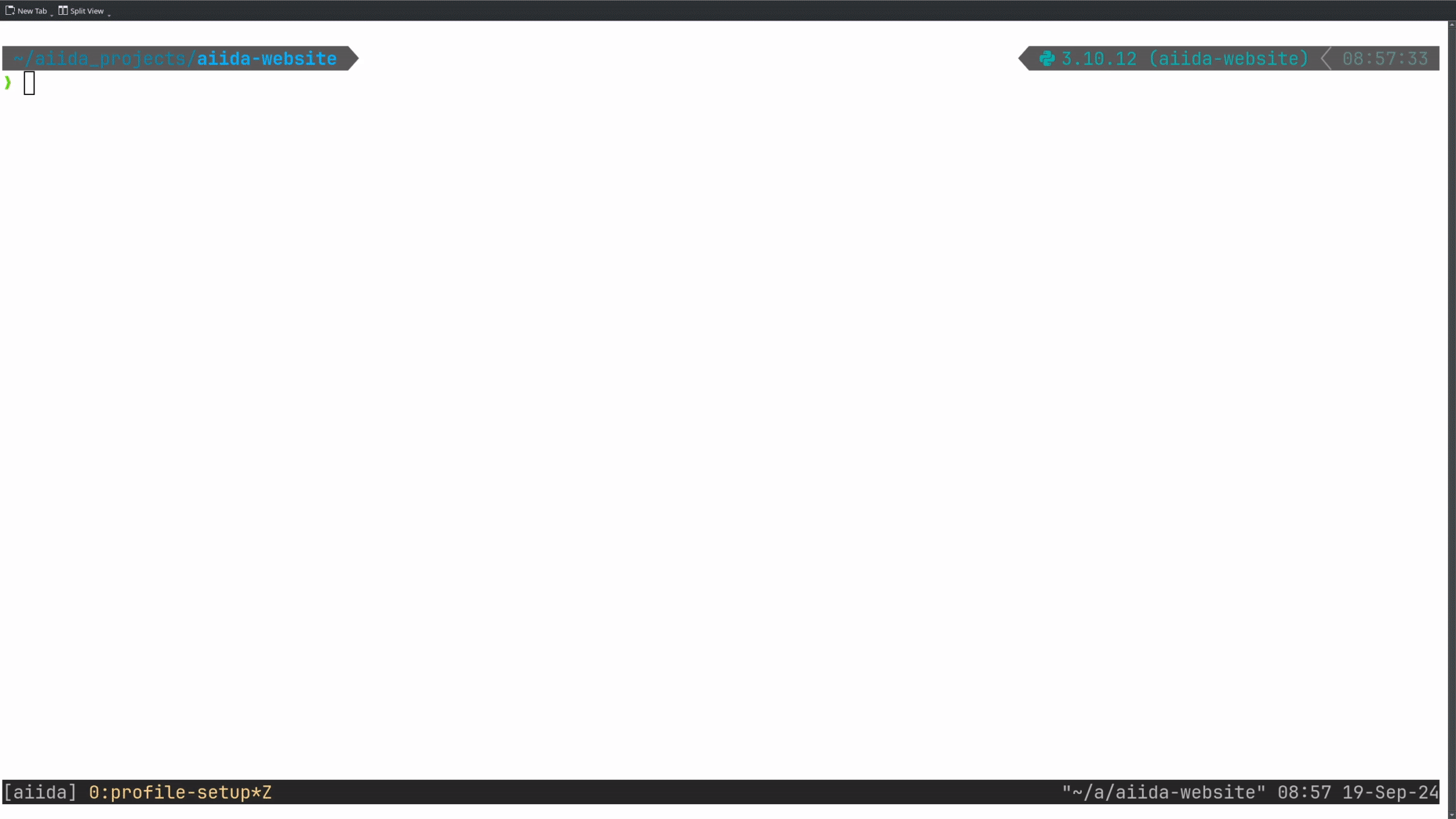 Create a profile with 